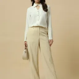 Allen Solly Women's Beige Regular Fit Trousers image 4