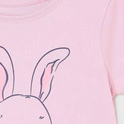 Juniors by Lifestyle Pink Cotton Printed T-Shirt image 3