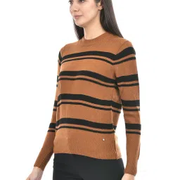 NUMERO UNO Brown Striped Sweater image 3