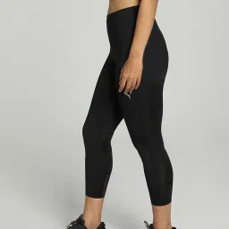 Puma Black Textured Pattern Sports Cropped Tights image 3