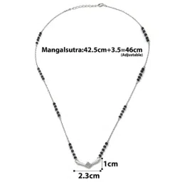 Silberry 925 Sterling Silver Tiny Stellar Mangalsutra image 4