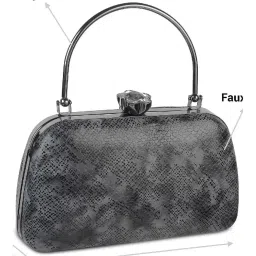 Mochi Grey Animal Effect Small Clutch image 3