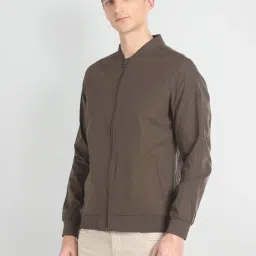 Arrow Sport Brown Regular Fit Bomber Jacket image 3
