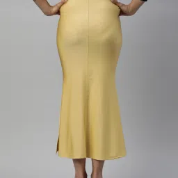 TWIN BIRDS Navy & Golden Plain Saree Shapewear - Pack Of 2 image 3