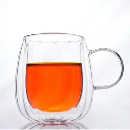 Femora Transparent Borosilicate Double Wall Coffee Cup - Set of 2 (250ml) image 3