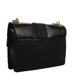 Carlton London Black Animal Effect Medium Sling Handbag image 3