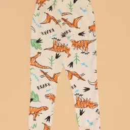 Pantaloons Junior Boys Egret Cotton Printed Track Bottoms & Joggers image 3