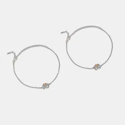 Shaya 925 Oxidized Silver Haathi Motif Anklets image 3