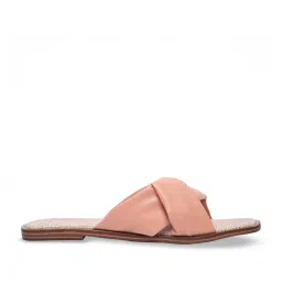 Rocia by Regal Women's Peach Cross Strap Sandals image 3