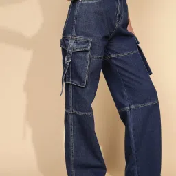 Global Republic Blue Cotton Lycra Regular Fit High Rise Jeans image 3