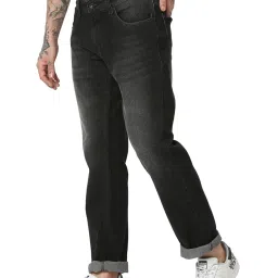 Spykar Black Cotton Regular Fit Jeans image 3