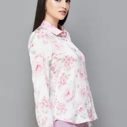 Code by Lifestyle White Floral Print Shirt image 3