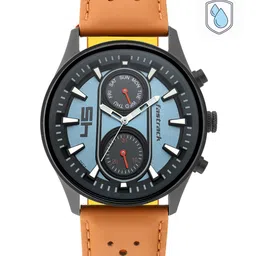 Fastrack Men Blue & Tan Brown Analogue Watch 3224NL02-picture-28