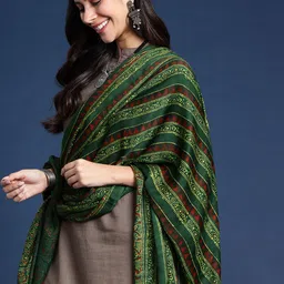 Taavi Ethnic Motifs Printed Block Print Dupatta image 1