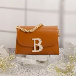 NR by Nidhi Rathi Tan Leather Embellished Clutch-picture-39