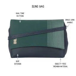 Baggit Navy Solid Large Cross Body Bag image 3