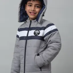 Cantabil Kids Grey Quilted Full Sleeves Jacket image 3
