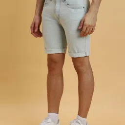 Forever 21 Blue Regular Fit Denim Shorts image 3