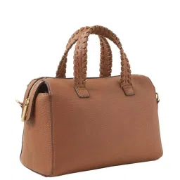 Accessorize London Tan Solid Medium Handbag image 3