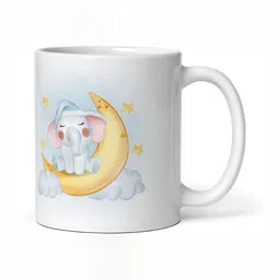 Mr UVD White & Blue Printed Ceramic Glossy Mugs Set of Cups and Mugs image 2