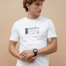 Fame Forever By Lifestyle White Regular Fit Printed T-Shirt-picture-39