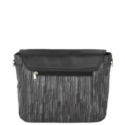 BELLADAMA Jade Black  & Grey Printed Medium Sling Handbag image 3