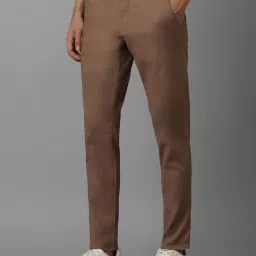 Louis Philippe Mid Brown Regular Fit Trousers image 3