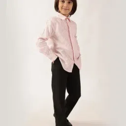 One Friday Boys Pink Cotton Regular Fit Shirt image 5