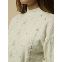 Allen Solly Off White Self Sweater image 5