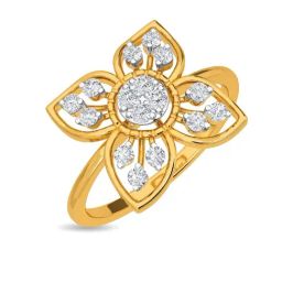 Kisna Diamond & Gold Jewellery Violet 14k (585) Diamond & Gold Ring For Women-picture-45