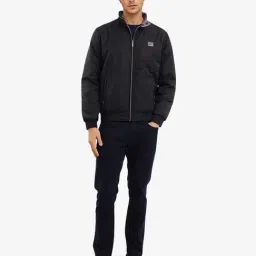 Rare Rabbit Black Regular Fit Solid Jacket image 5