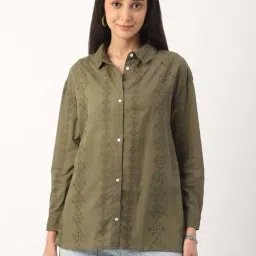 VASTRADO Olive Embroidered Shirt-picture-22