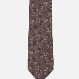 Louis Philippe Brown Embroidered Tie image 3