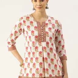 Jaipur Morni Floral Printed Pure Cotton Kurti-picture-17