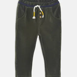 MINI KLUB Kids-Boys Black Solid Corduroy Track Pants-image-22
