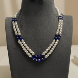 KASHVI PEARLS AND JEWELLERS Brass Silver-Plated Jewellery Set-picture-24