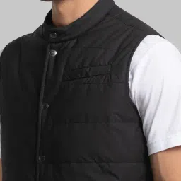 Raymond Black Regular Fit Quilted Jacket image 5