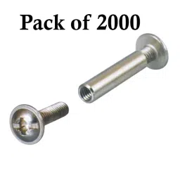 Ebco M4 Sleeve Connecting Screw Nickel Plated Finish, Size 21 mm for Assembling Furniture, CNS21 (Pack of 2000) image 2