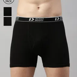 DIXCY SCOTT Men Pack of 3 Black Solid Trunks DSO-TITAN TRUNK-P3-picture-30