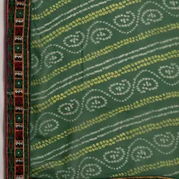 KALINI Embroidered Pure Georgette Bandhani Saree image 4