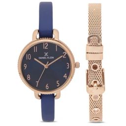 Daniel Klein Blue Dial Analog Gift Set Watch with Bracelet For Womens (Pack of 2) - DK11793-4-picture-6