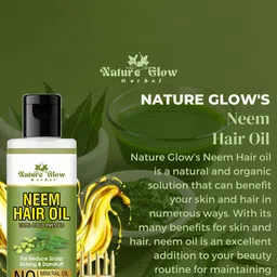 Nature Glow Herbal Set Of 2 Neem & Onion Black Seed Hair Oil - 100 ml Each image 2