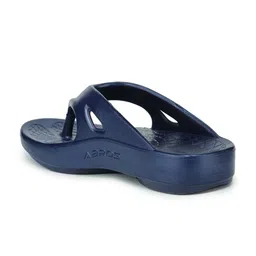 ABROS Men Navy Blue Rubber Thong Flip-Flops image 3