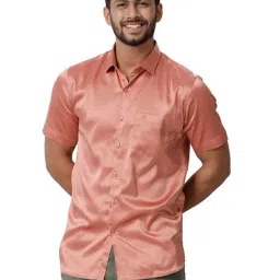 Ramraj Peach Regular Fit Half Sleeves Shirt-picture-48