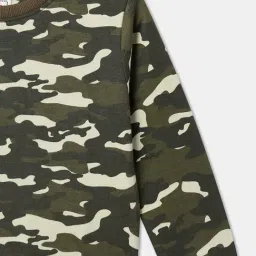 R&B Kids Olive Camouflage Regular Fit Sweatshirt image 3