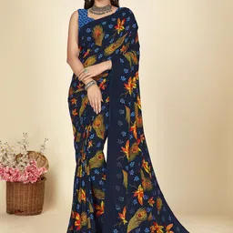 moda rapido ANAND SAREES Printed Saree With Blouse Piece-picture-31