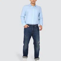 Lee Blue Cotton Relaxed Fit Jeans image 5