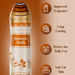 Al-Nuaim Men 2Pc Kashmiri Oudh Alcohol Free Deodorant Perfumed Spray - 200ml Each image 5