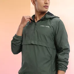 HRX by Hrithik Roshan Hooded Half-Zipper Lifestyle Bomber Jacket-picture-29