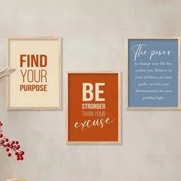 walllane Motivational Wall Art With Frame Home Decor Wall Painting For Living Room Office Bedroom image 3